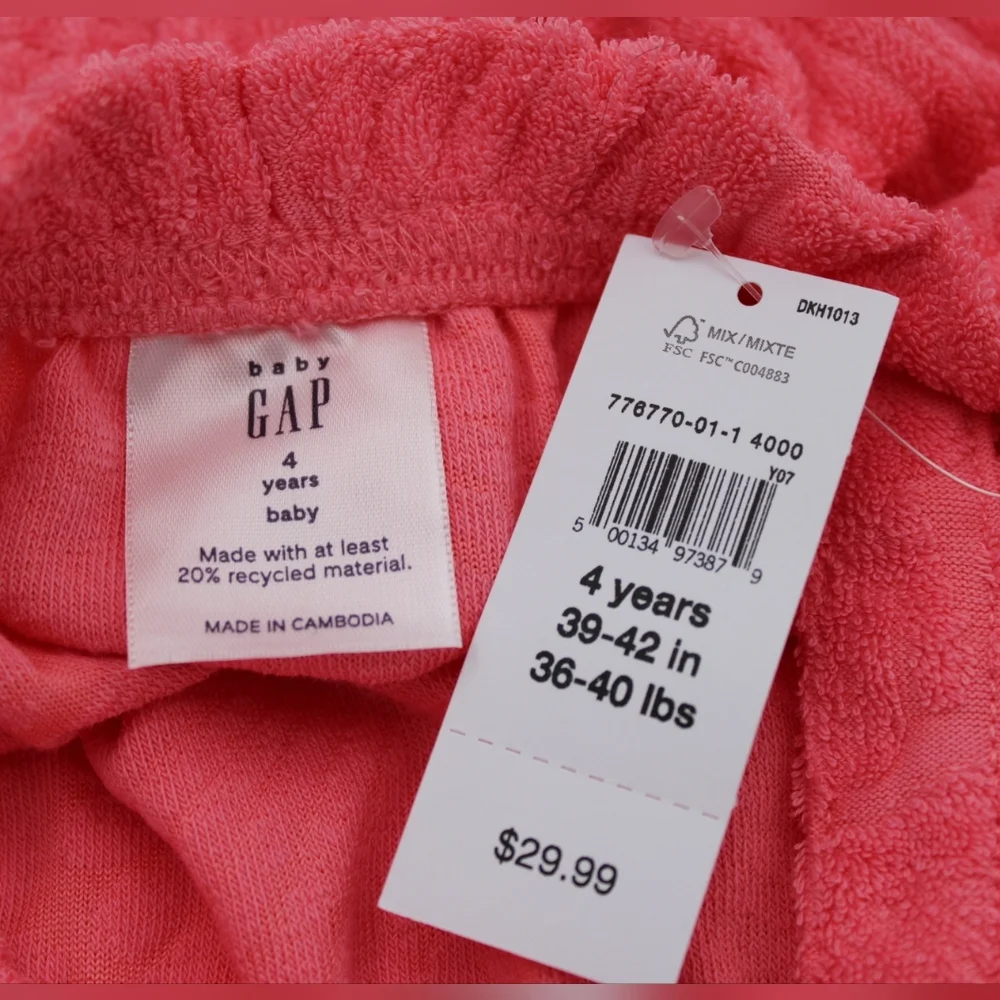 NWT Baby GAP Terry Romper – Girls Size 4Y